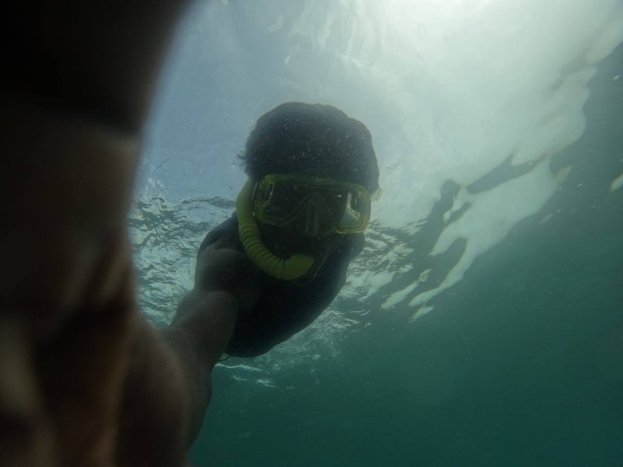 Snorkeler GoPro Selfie