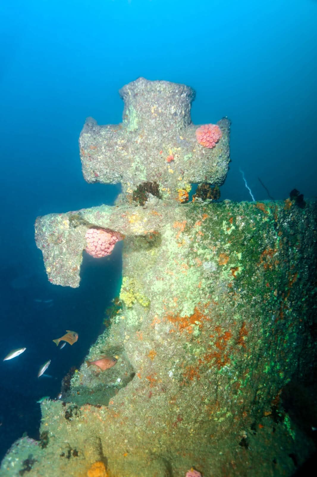 Encrusted Shipwreck Cross Structure